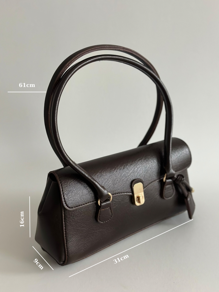 Liora Kilit Detaylı Omuz ve El Çantası Acı Kahve