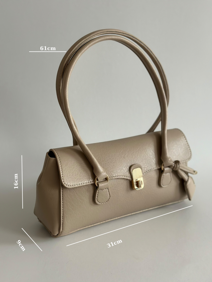 Liora Kilit Detaylı Omuz ve El Çantası Krem