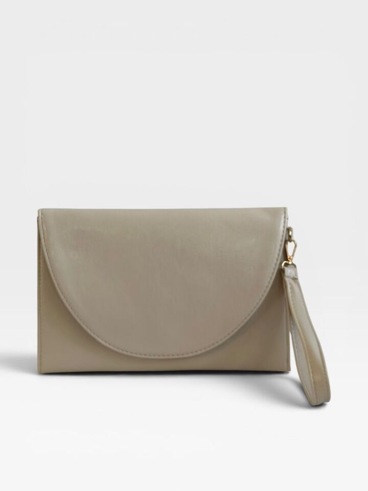 Luna Clutch El Çantası Bileklik Askılı Portföy Çanta Bej