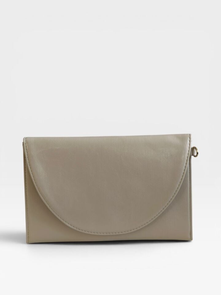 Luna Clutch El Çantası Bileklik Askılı Portföy Çanta Bej