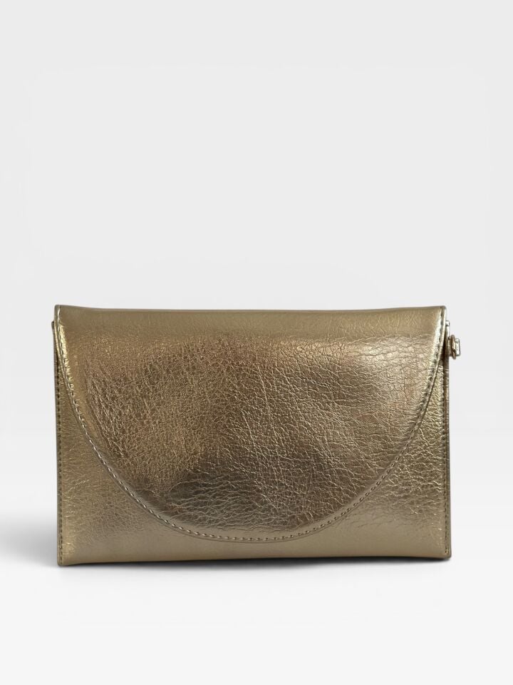 Luna Clutch El Çantası Bileklik Askılı Portföy Çanta Gold